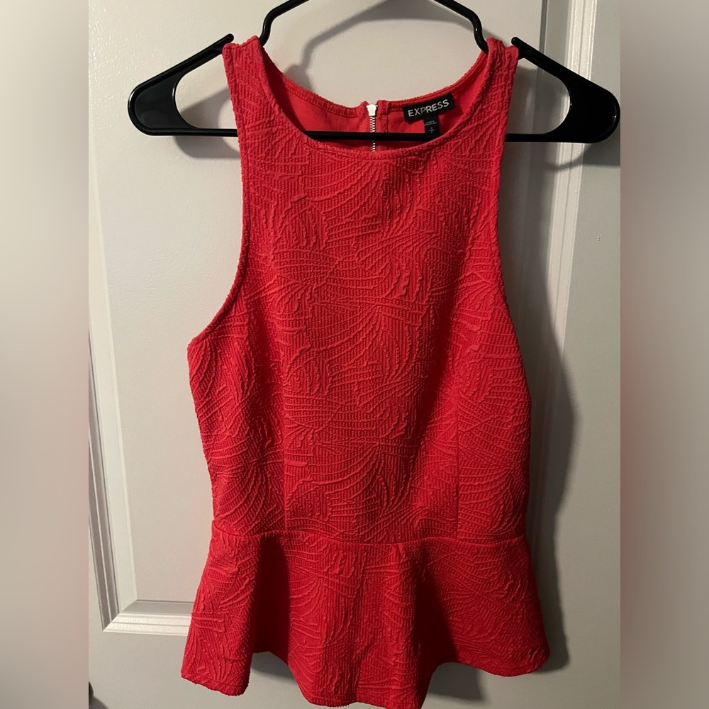 Coral express peplum top